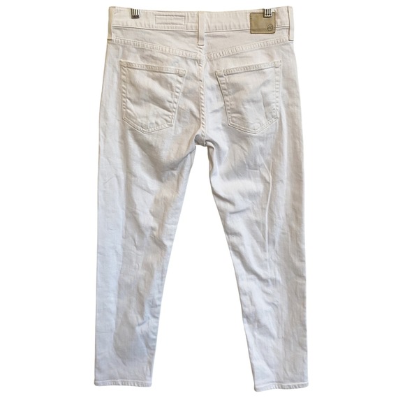 AG Adriano Goldschmied The Ex Boyfriend Slouchy Slim White Denim Jeans 27X28 EUC - Picture 3 of 12